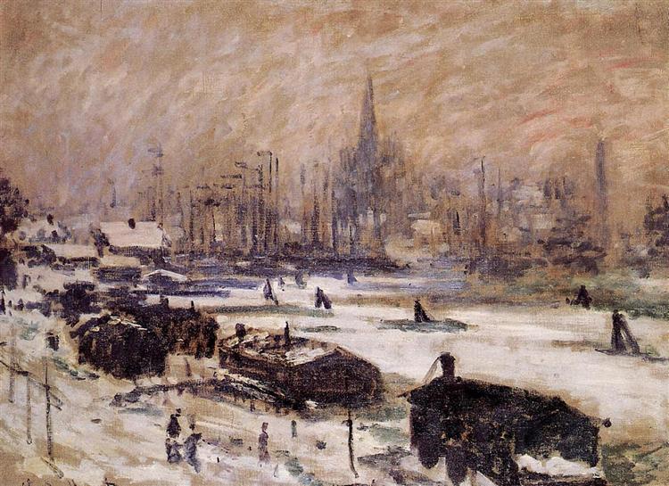 Amsterdam im Schnee - 1874