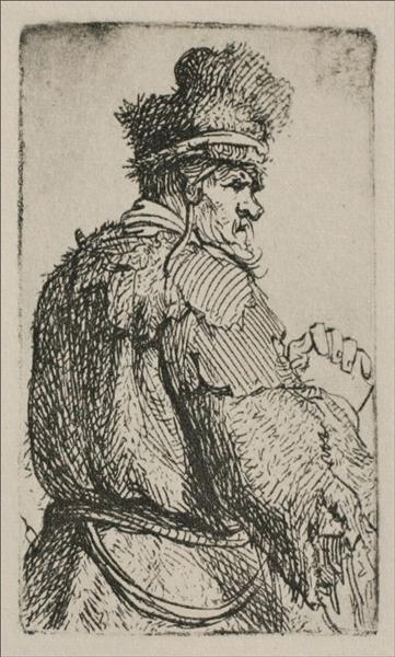 An old man seen from behind - 1631