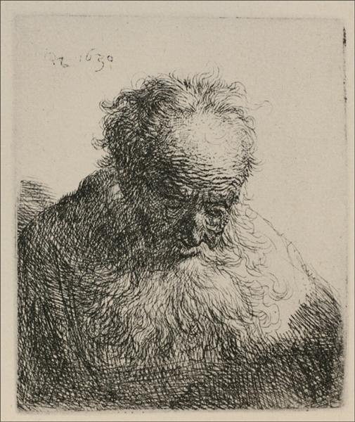 Un vieil homme avec une grande barbe - 1630