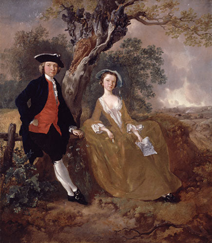 An unknown couple in a landscape - 1755