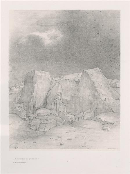 And discerns an arid plain covered with hills (Plate 7) - 1896