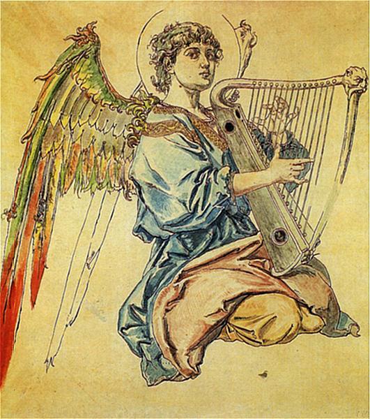 Angel with harp