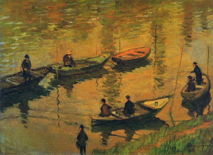 Pêcheurs à Sena à Poissy - 1882