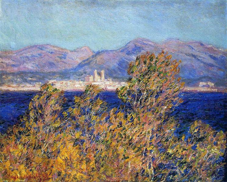 Antibes aus dem Kap - Mistral Wind - 1888