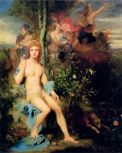 Apollo and nine muses - 1856