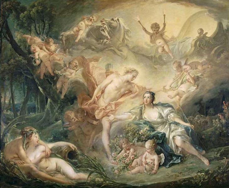 Apollo avslöjar sin gudomlighet till Pastora Isse - 1750