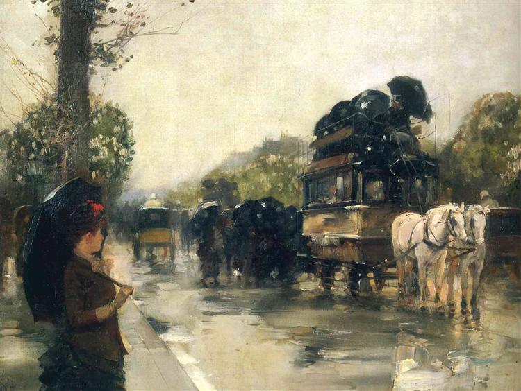 Lluvias De Abril - Campos Elíseos París - 1888