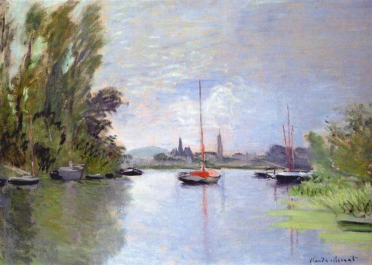 Argenteuil vu du petit bras de la Seine - 1872