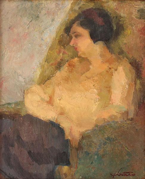 Retrato aristocrata (lilás, sobrinha do artista) - 1933