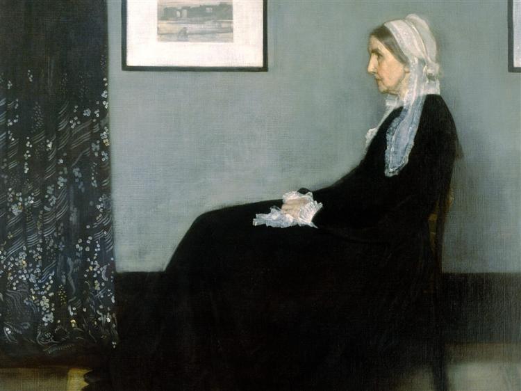 Gray and black arrangement No.1 - Portrait of the artist's mother - 1871