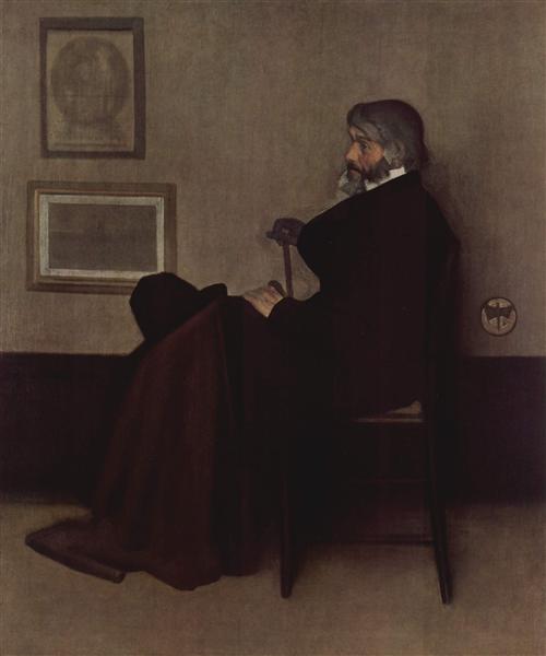 Arranjo cinza e preto - No.2: Retrato de Thomas Carlyle - 1873