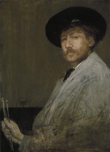 Disposición En Gris: Retrato Del Pintor - 1872