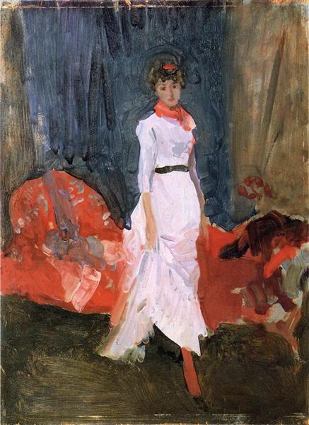 Anordnung in Pink - Rot und Lila - 1884