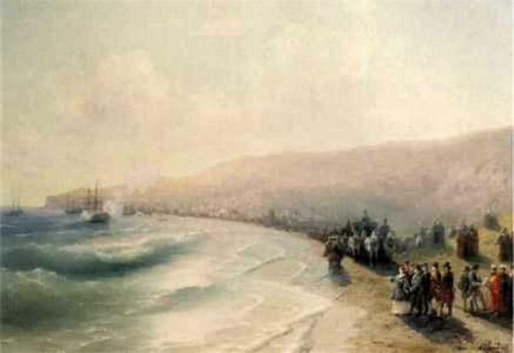 Arrival of Catalina II to Feodosia - 1883