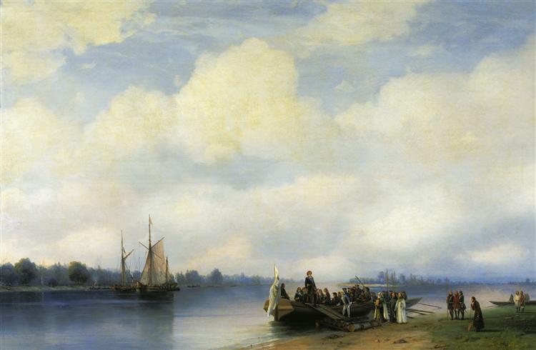 Arrivo di Pedro I a Neva - 1853