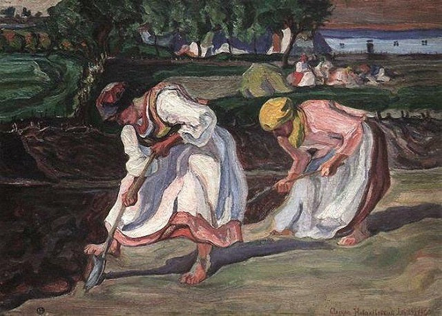 Cavando En El Huerto - 1920