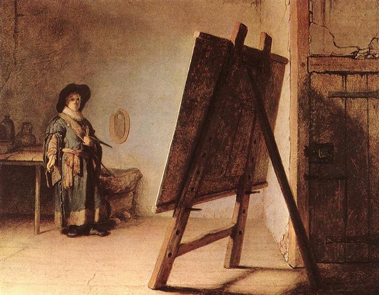 Artista em seu estúdio - 1626