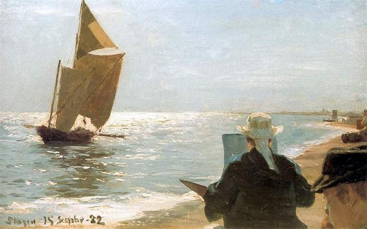 Artists on the beach - 1882