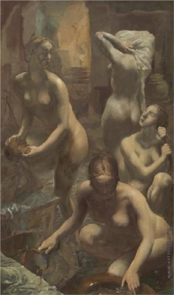 In the bathroom - 1929