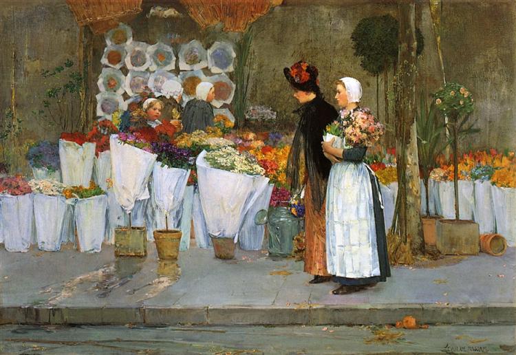 At the Florist - 1889