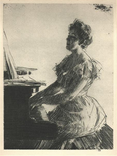 In de piano - 1900