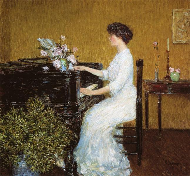 Au piano - 1908