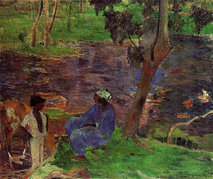 At the Pond - 1887