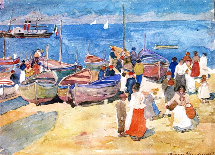 Sur le rivage (Capri) - 1899