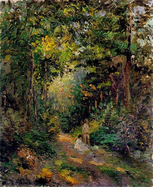 Automne - route dans la forêt - 1876