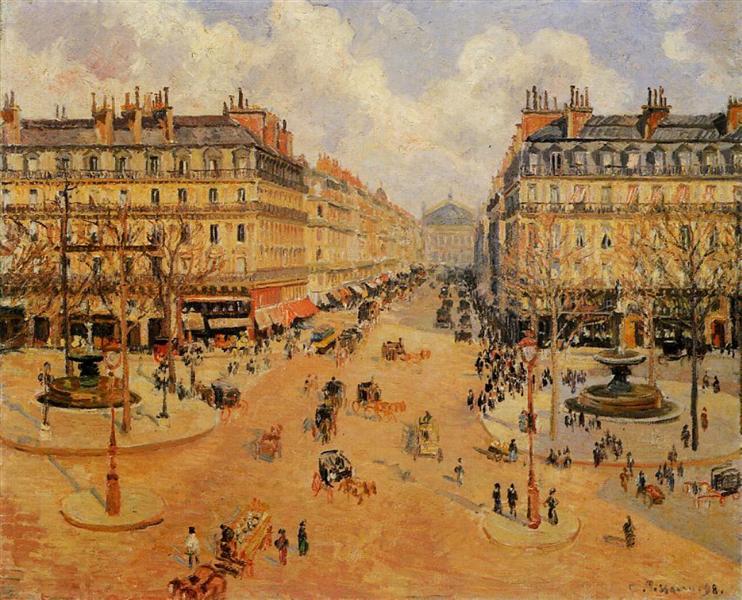 Avenida de la Opera Sol am Morgen - 1898