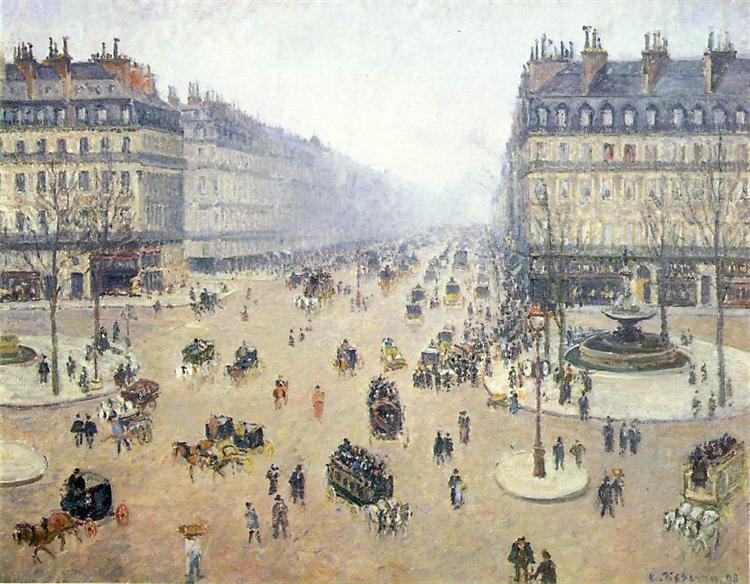 Avenue De L'Opera - Place Du Théâtre Français. Enevoado - 1898