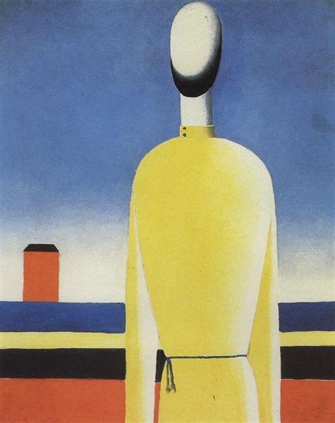 Sentiment complexe: figurine avec chemise jaune - 1932