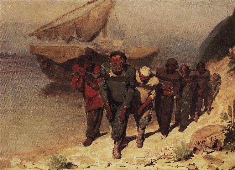 Transportistas De Barcazas En El Volga - 1870