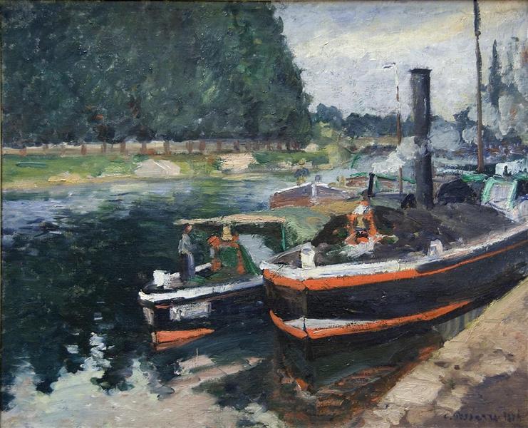 Barges à Pontoise - 1876