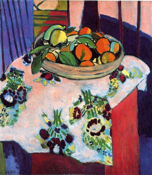 Basket with oranges 1913 