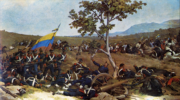 Battle of Carabobo: Fremskritt bataljonen 'British Hunters' - 1888