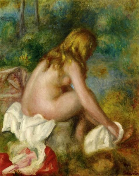 Bañista - Desnudo Sentado - 1895