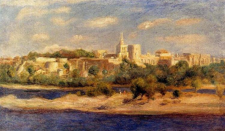 Bathers on the banks of the Thone in Avignon - 1910