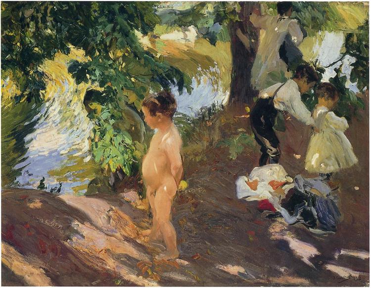 Bathing on the farm - 1907