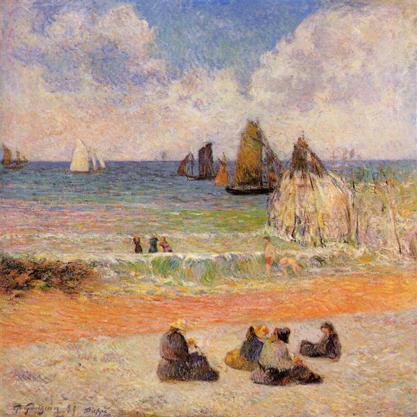 Bathing - Dieppe - 1885