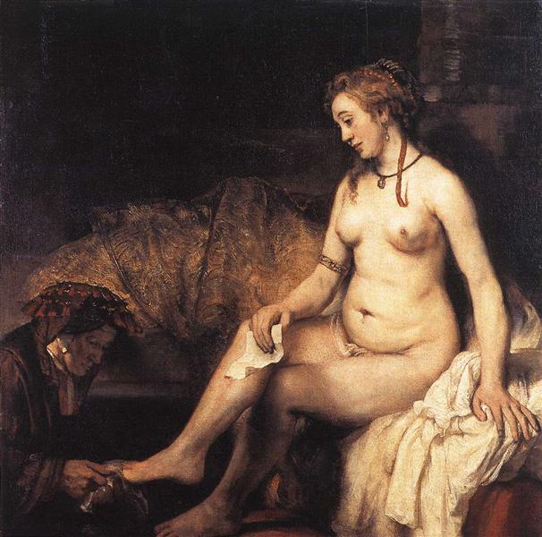 Betsabé En Su Baño (Betsabé Sosteniendo La Carta Del Rey David) - 1654