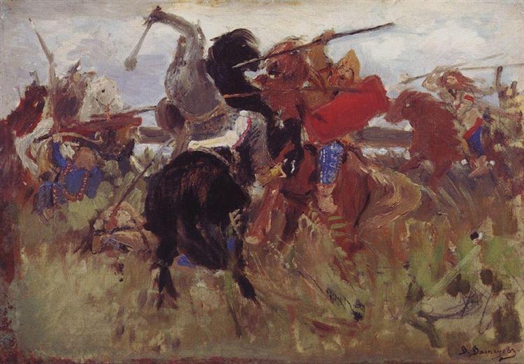 Battle of the Scythians med slavene (skisse)