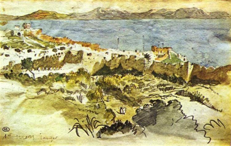 Tangier Bay in Morocco - 1850