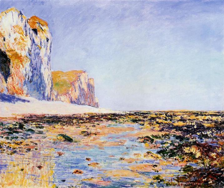 Pourville Beach und Cliffs - Morgeneffekt - 1882