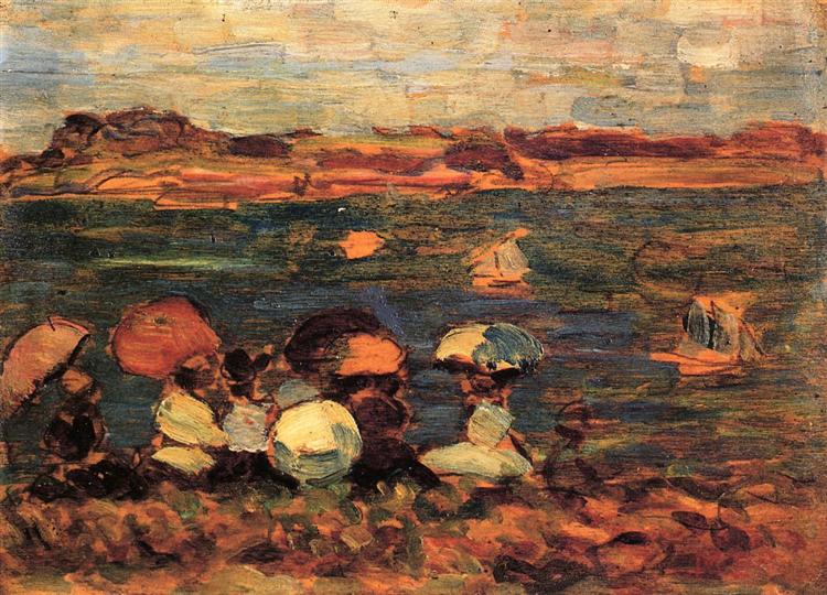 Escena De Playa - St. Malo - 1907