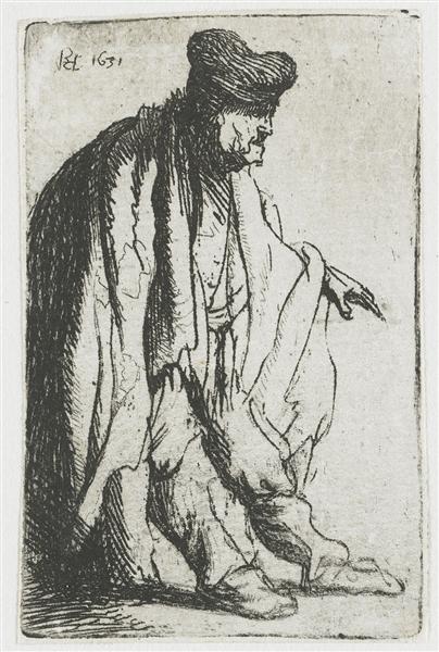 Mendigo with the left hand extended - 1631