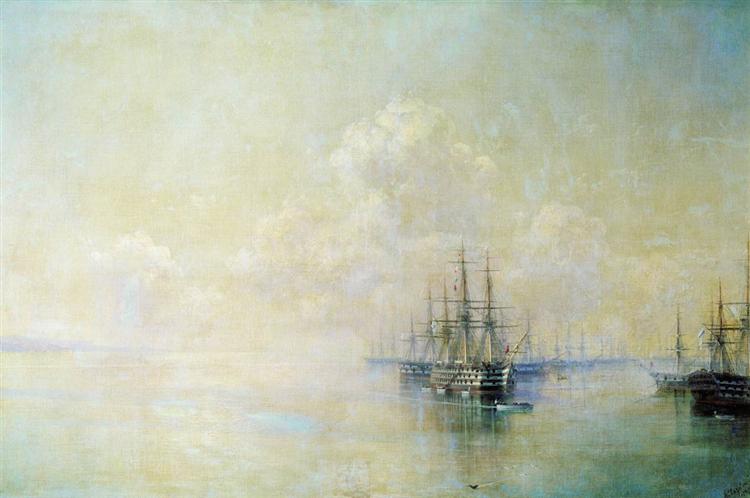 Oddział Floty Morza Czarnego przed atakiem Sebastopolu - 1895