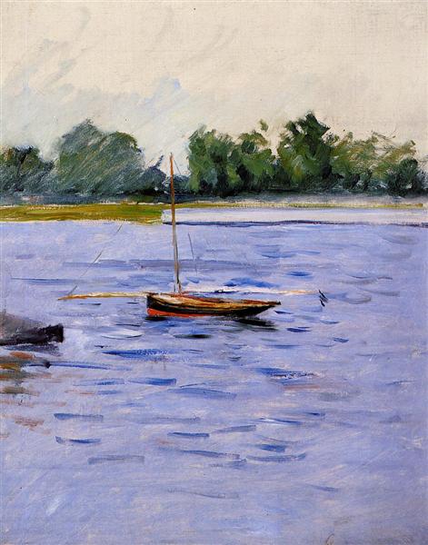 Boat anchored in the Seine - 1891