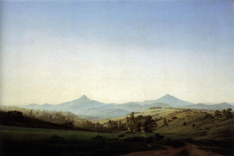 Bohémská krajina s Mount Millaschauer - 1808