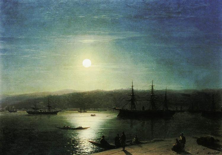 Bosphorus i måneskin - 1874